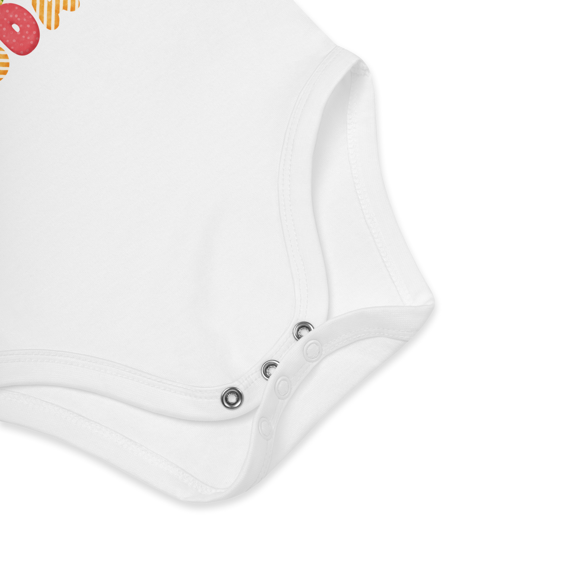 Babybody som ligger flatt, der bildet fokuserer på å vise trykknappene i kilen. Foto.